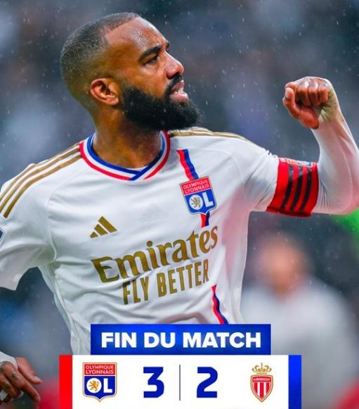 法甲第31轮里昂以3-2险胜摩纳哥 里昂胜利意味
